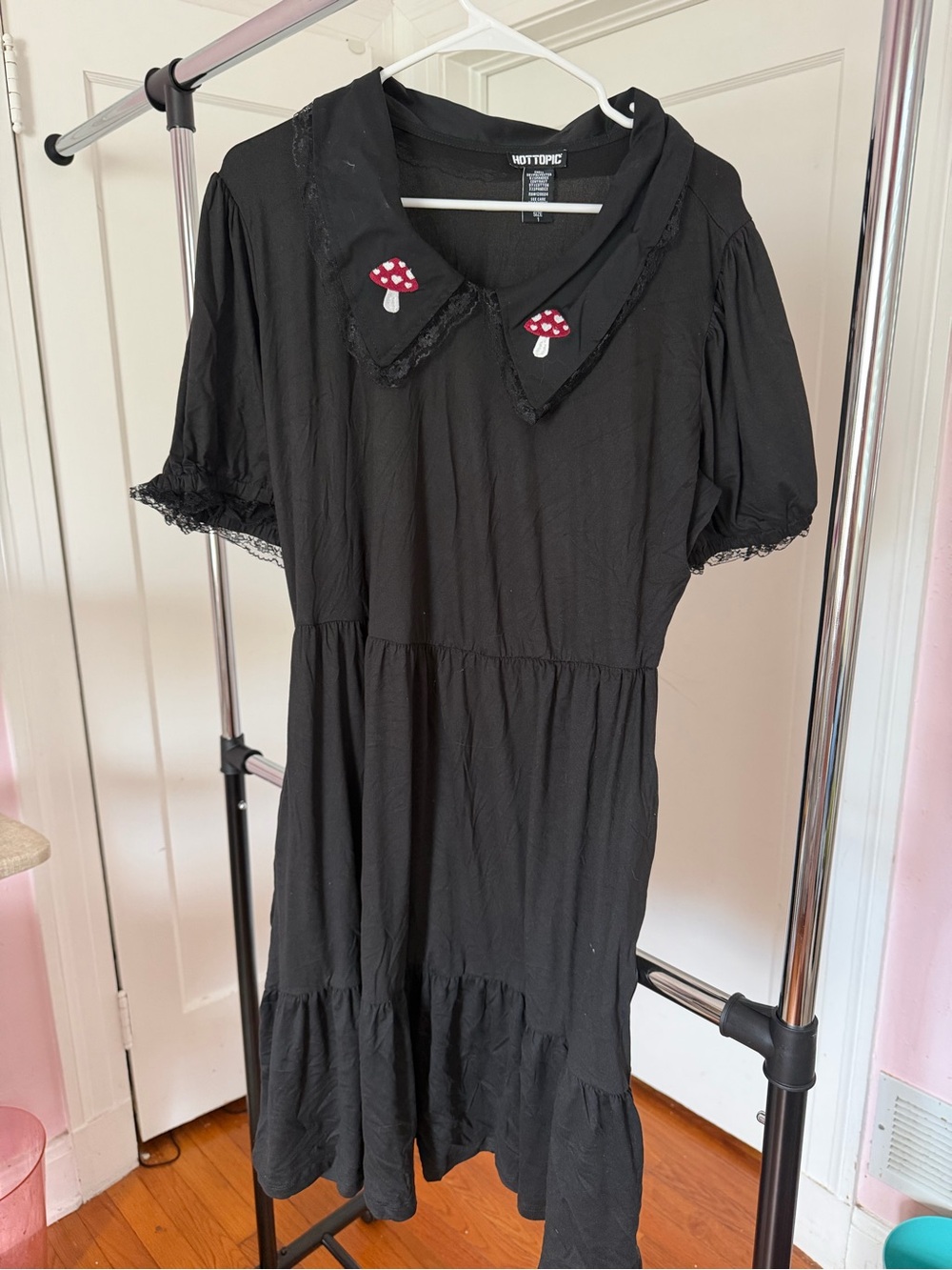 Plus size 1 // Hot Topic Black Mushroom Collar Dress